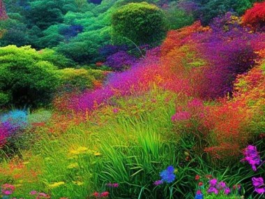 自然界的色彩奇观，五色万代的植物画卷
