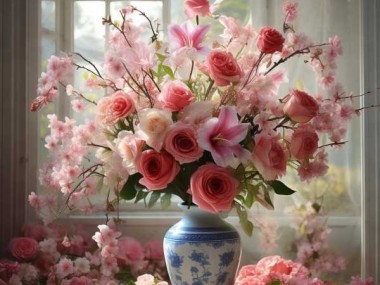 花艺浪漫，自然之美与插花艺术的完美融合